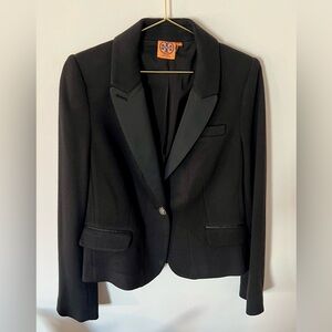 LOW START - Tory Burch Andrea Knit Tuxedo Lapel Blazer Jacket